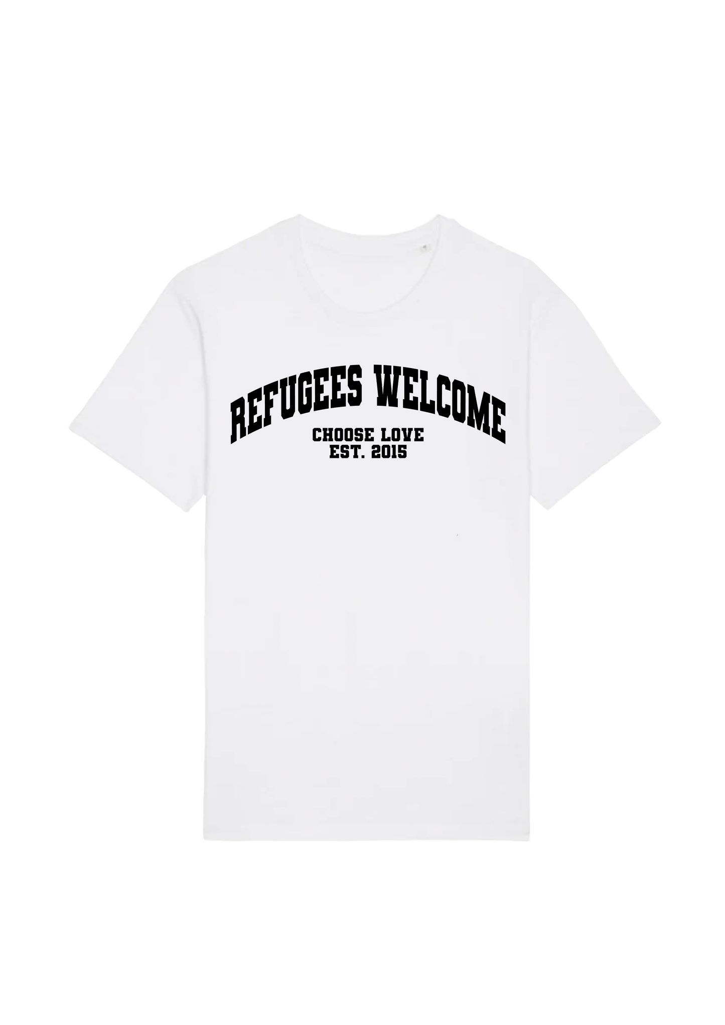 Refugees Welcome White T-Shirt (adults)