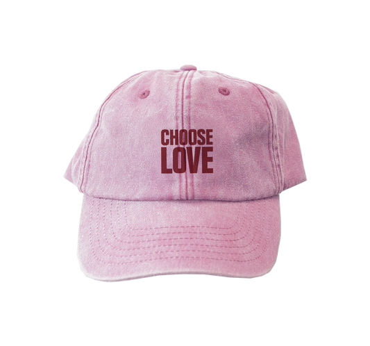 Choose Love Baby Pink Baseball Cap