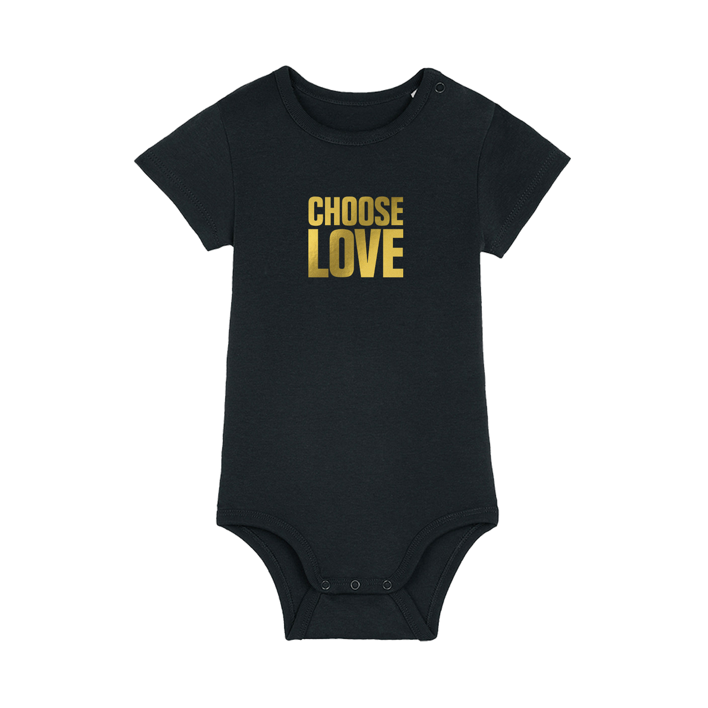 Choose Love Gold Foil Baby Grow
