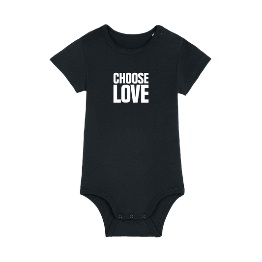 Choose Love Classic Logo Black Baby Grow