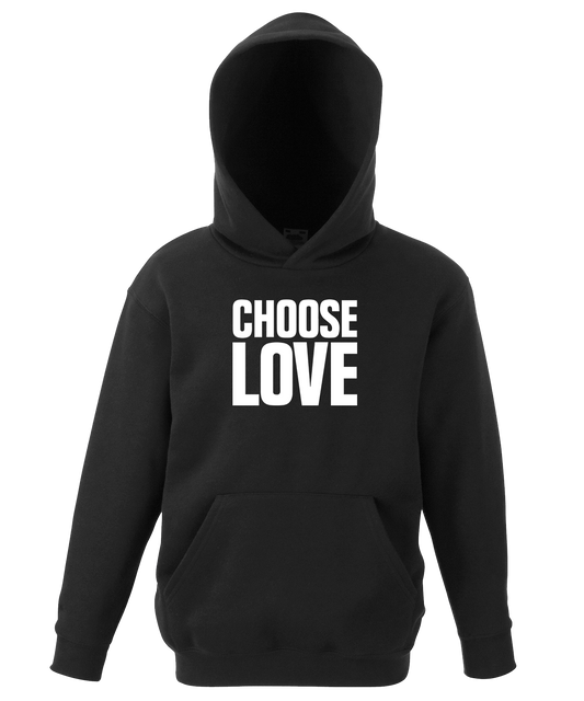 Choose Love Classic Logo Children's Black Hoodie